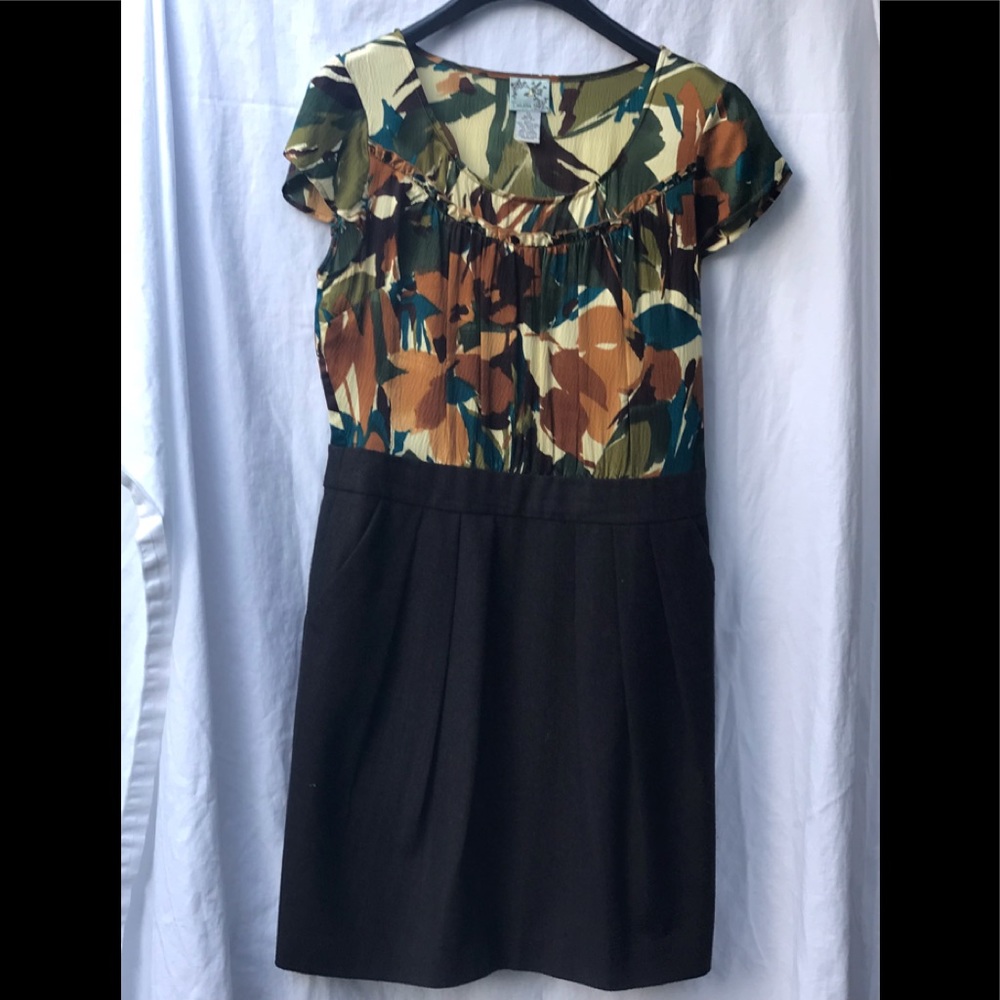 Tweedy leaves dress by Tabitha